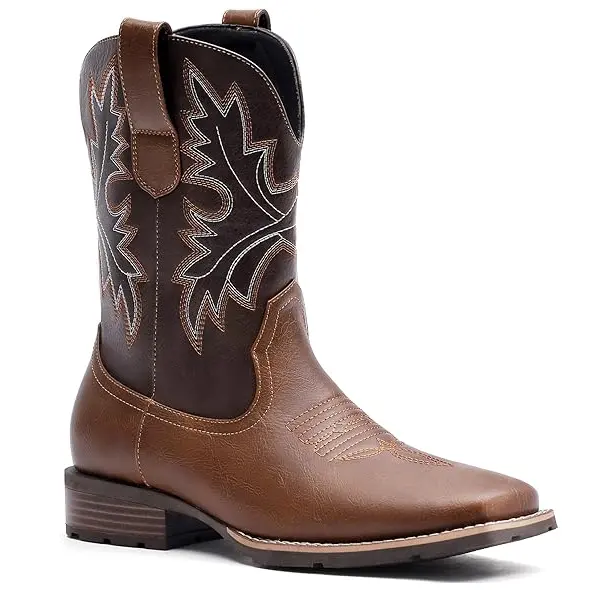 Slip Resistant Exotic Western Boots - Square Toe