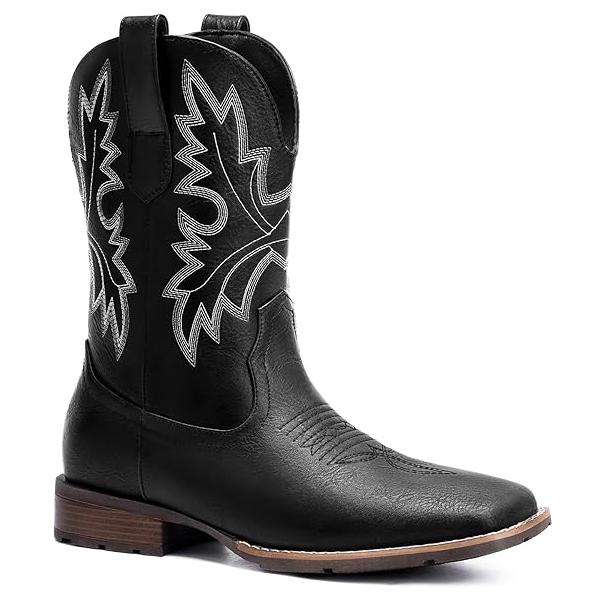 Slip Resistant Exotic Western Boots - Square Toe