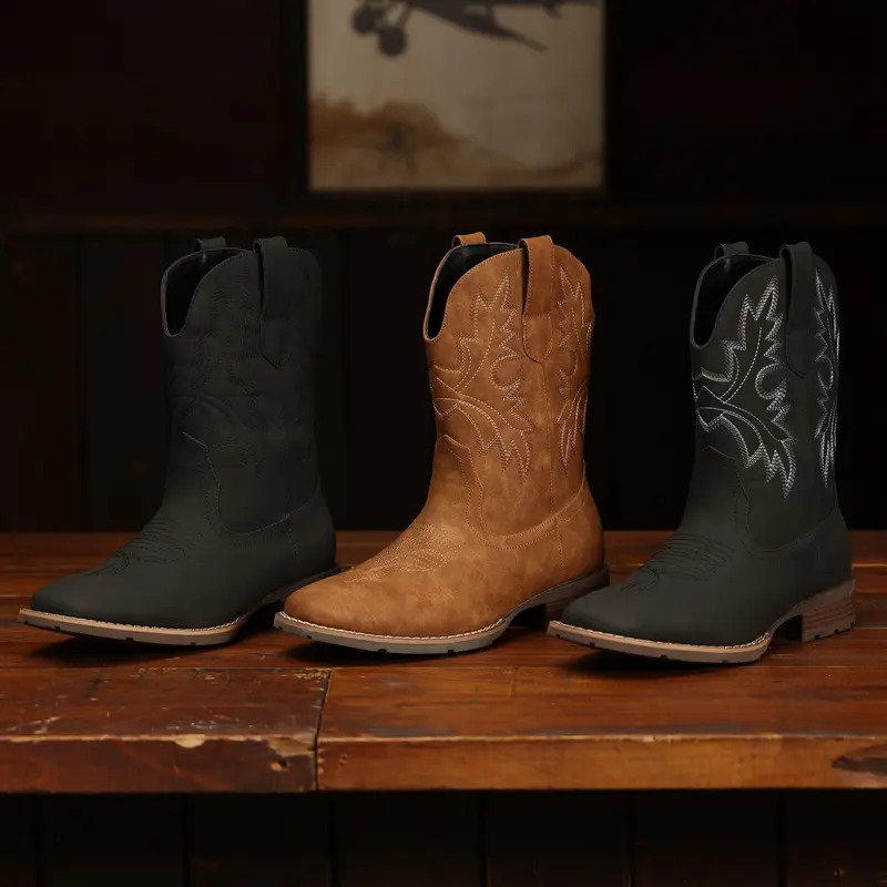 Slip Resistant Exotic Western Boots - Square Toe
