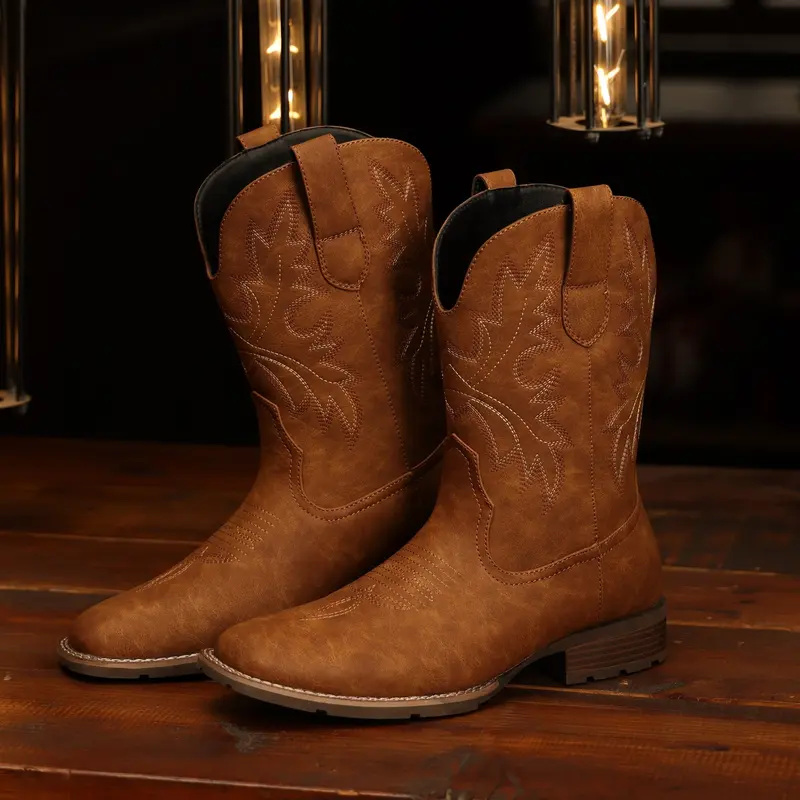 Slip Resistant Exotic Western Boots - Square Toe