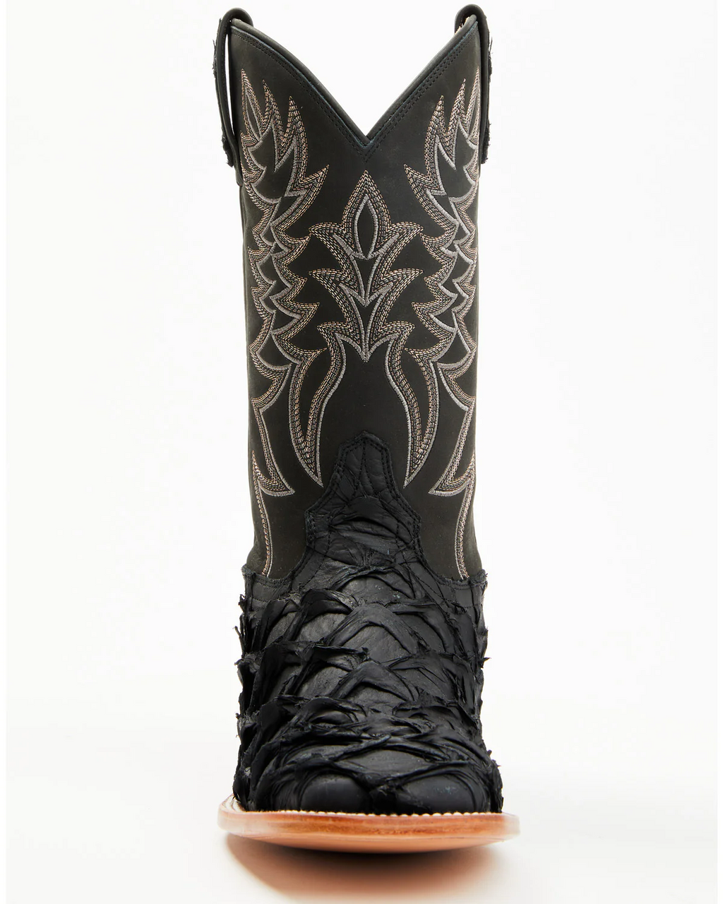 Cody James Men's Exotic Pirarucu Black Boots - Broad Square Toe