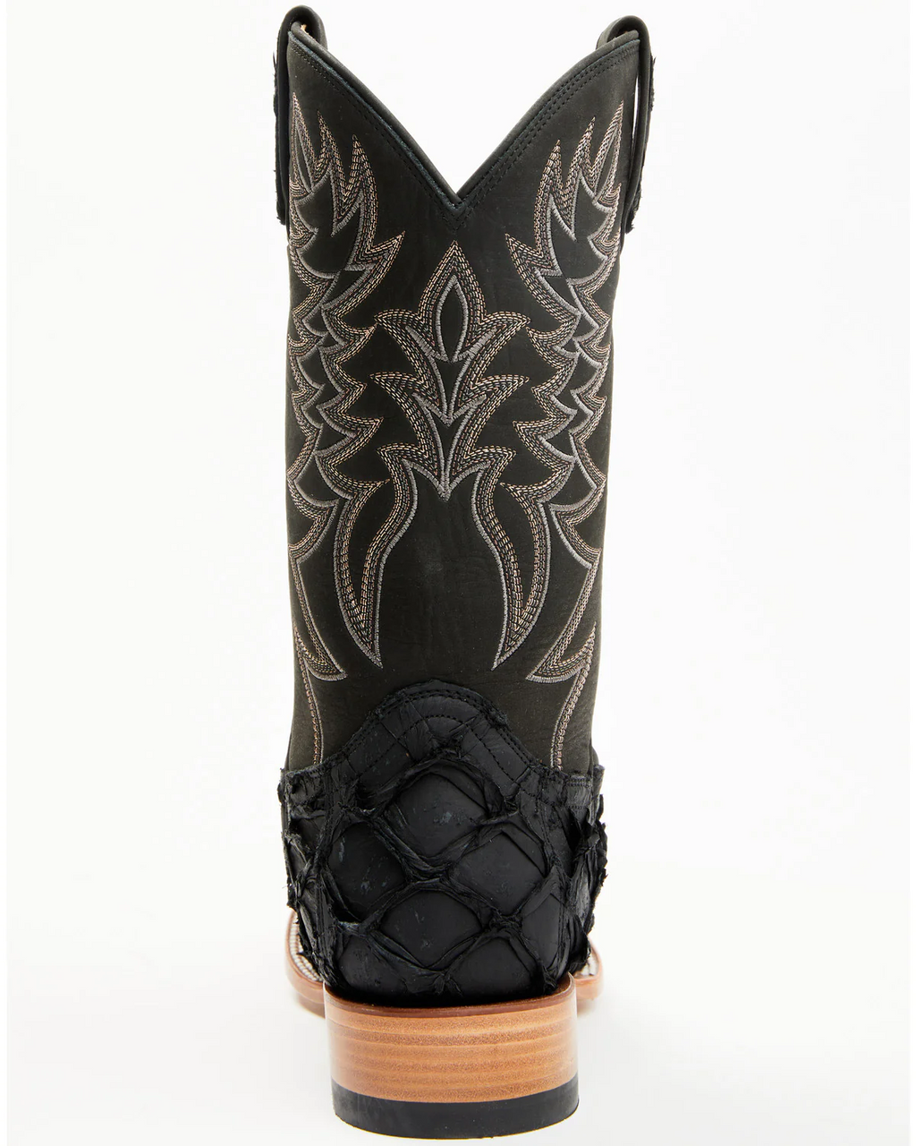 Cody James Men's Exotic Pirarucu Black Boots - Broad Square Toe