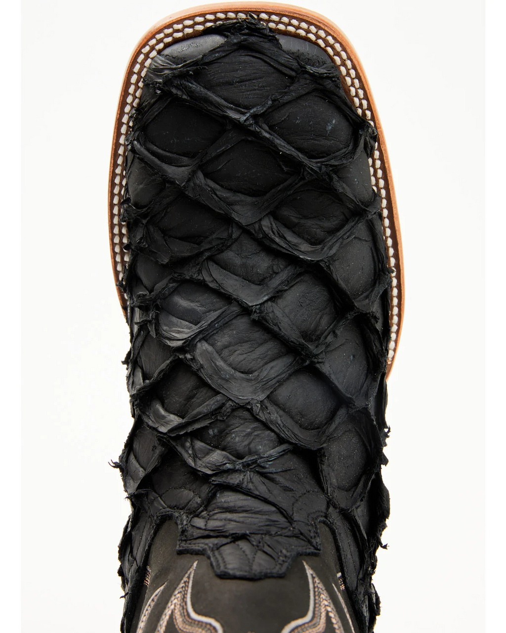 Cody James Men's Exotic Pirarucu Black Boots - Broad Square Toe