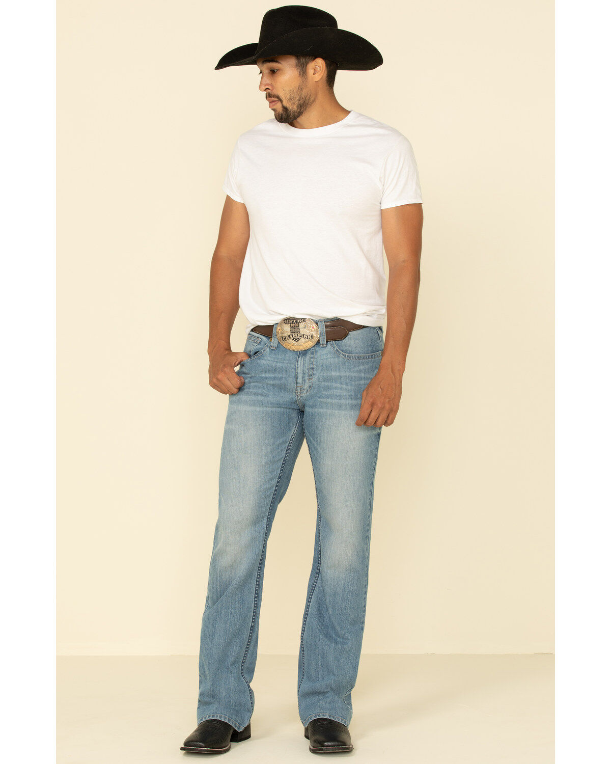 Cody James Men's Wash Relaxed Bootcut Stretch Denim Jeans