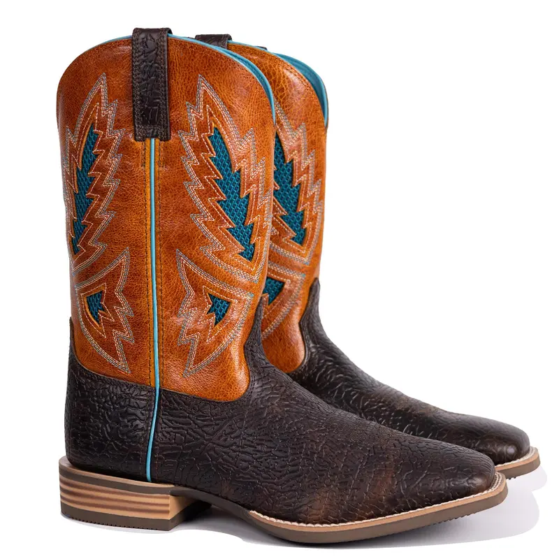 Hand Painted Resistant Cowboy Boots - Square Toe
