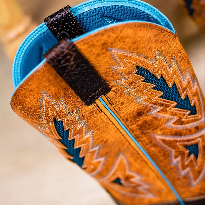 Hand Painted Resistant Cowboy Boots - Square Toe
