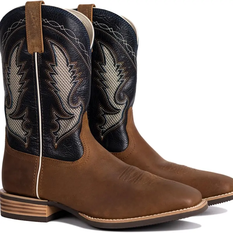 Hand Painted Resistant Cowboy Boots - Square Toe