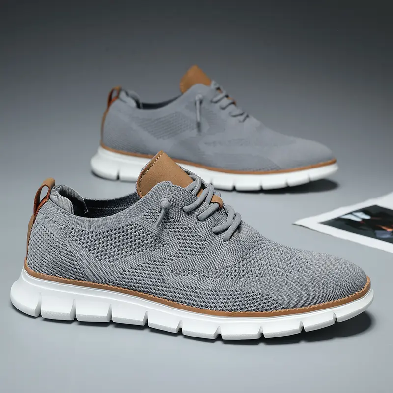 Men's Mesh Sneakers Oxfords Business Casual Walking Shoes
