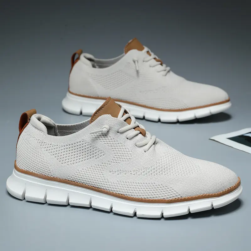 Men's Mesh Sneakers Oxfords Business Casual Walking Shoes