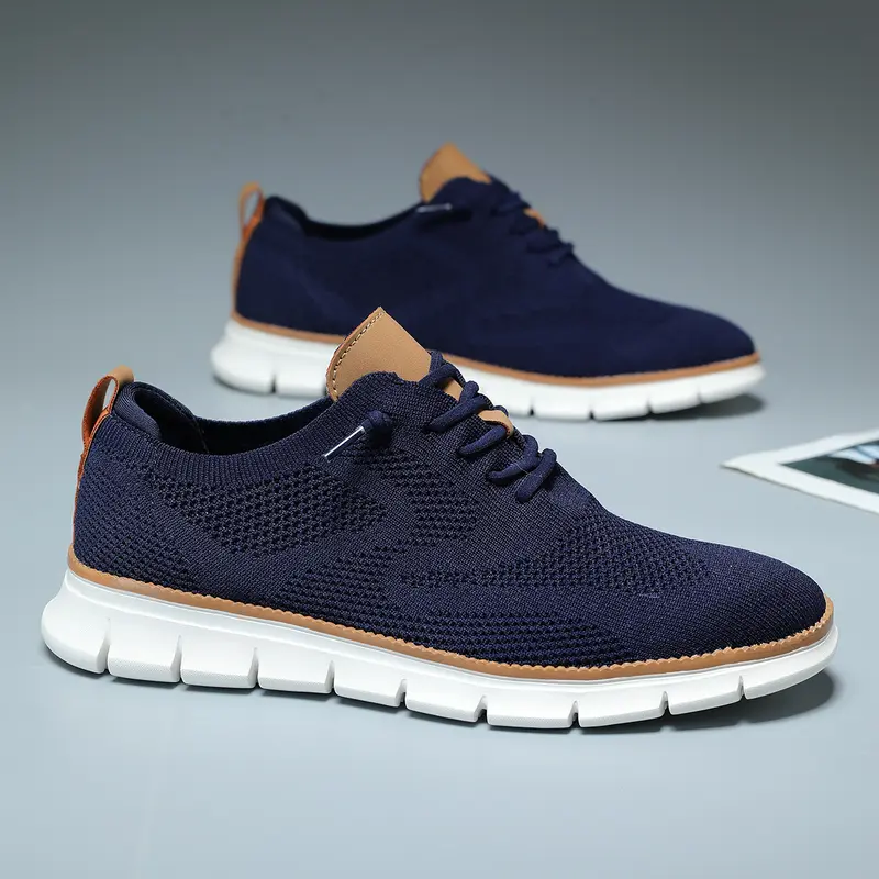 Men's Mesh Sneakers Oxfords Business Casual Walking Shoes