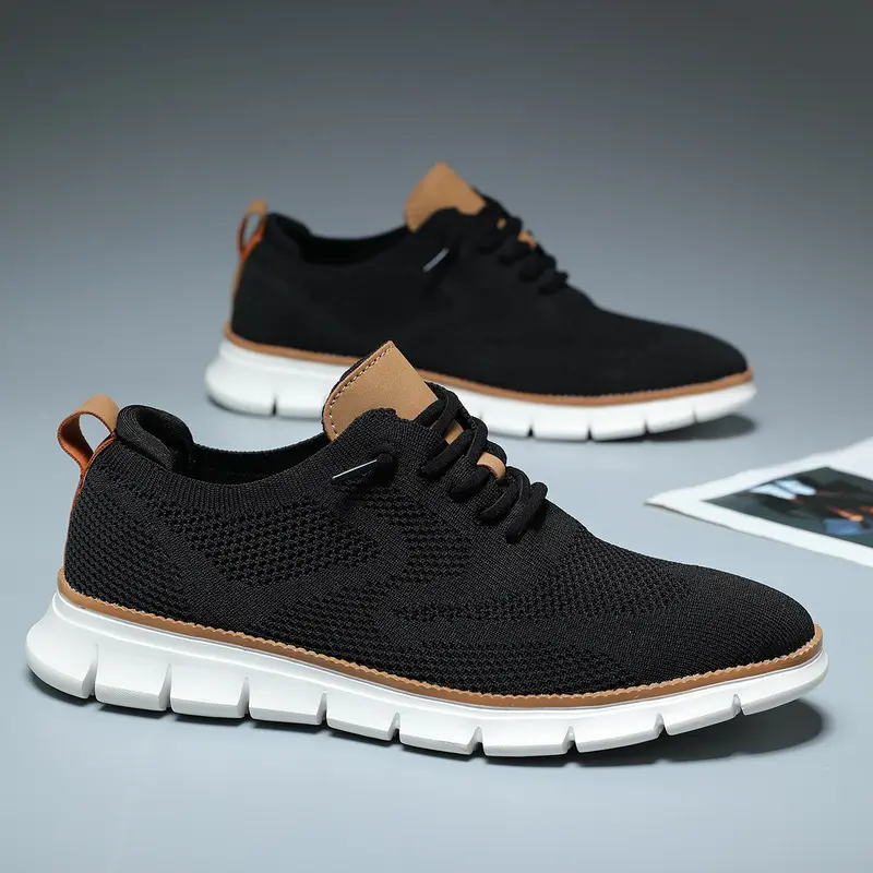 Men's Mesh Sneakers Oxfords Business Casual Walking Shoes