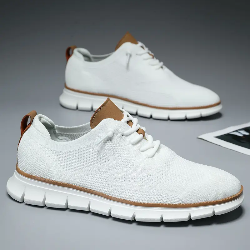 Men's Mesh Sneakers Oxfords Business Casual Walking Shoes