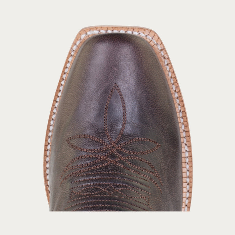 Red Wine/Chocolate Western Embroidered Boots
