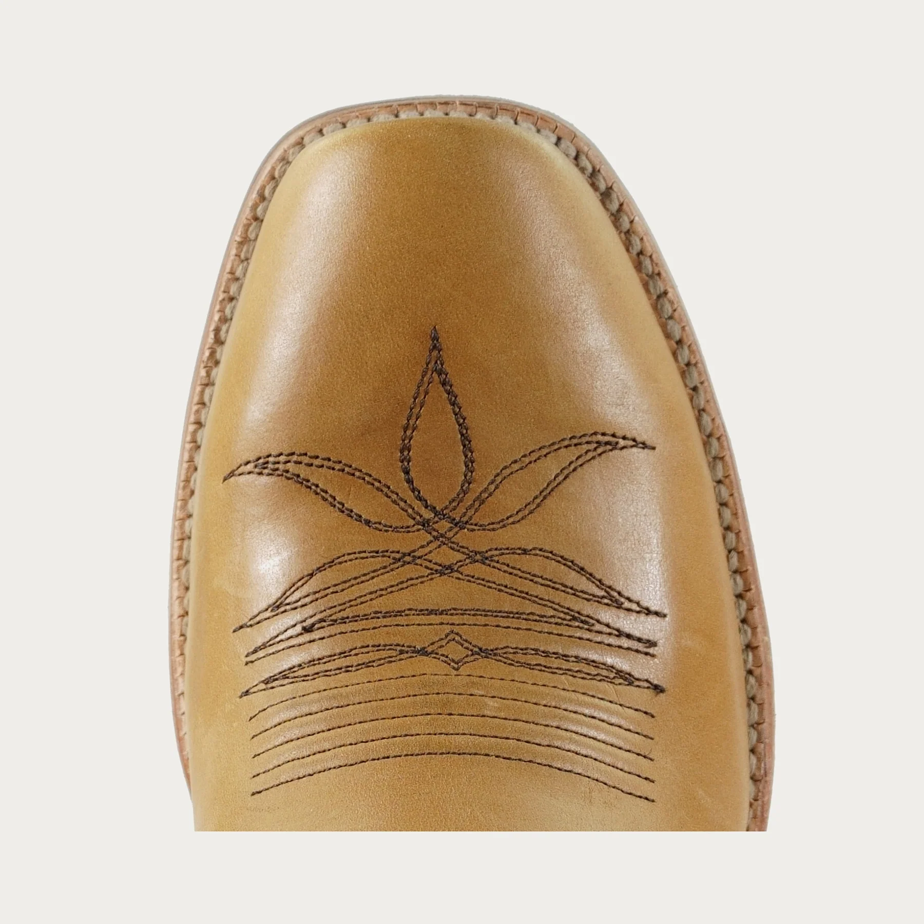 Gold Desert Embroidered Leather Cowboy Boots