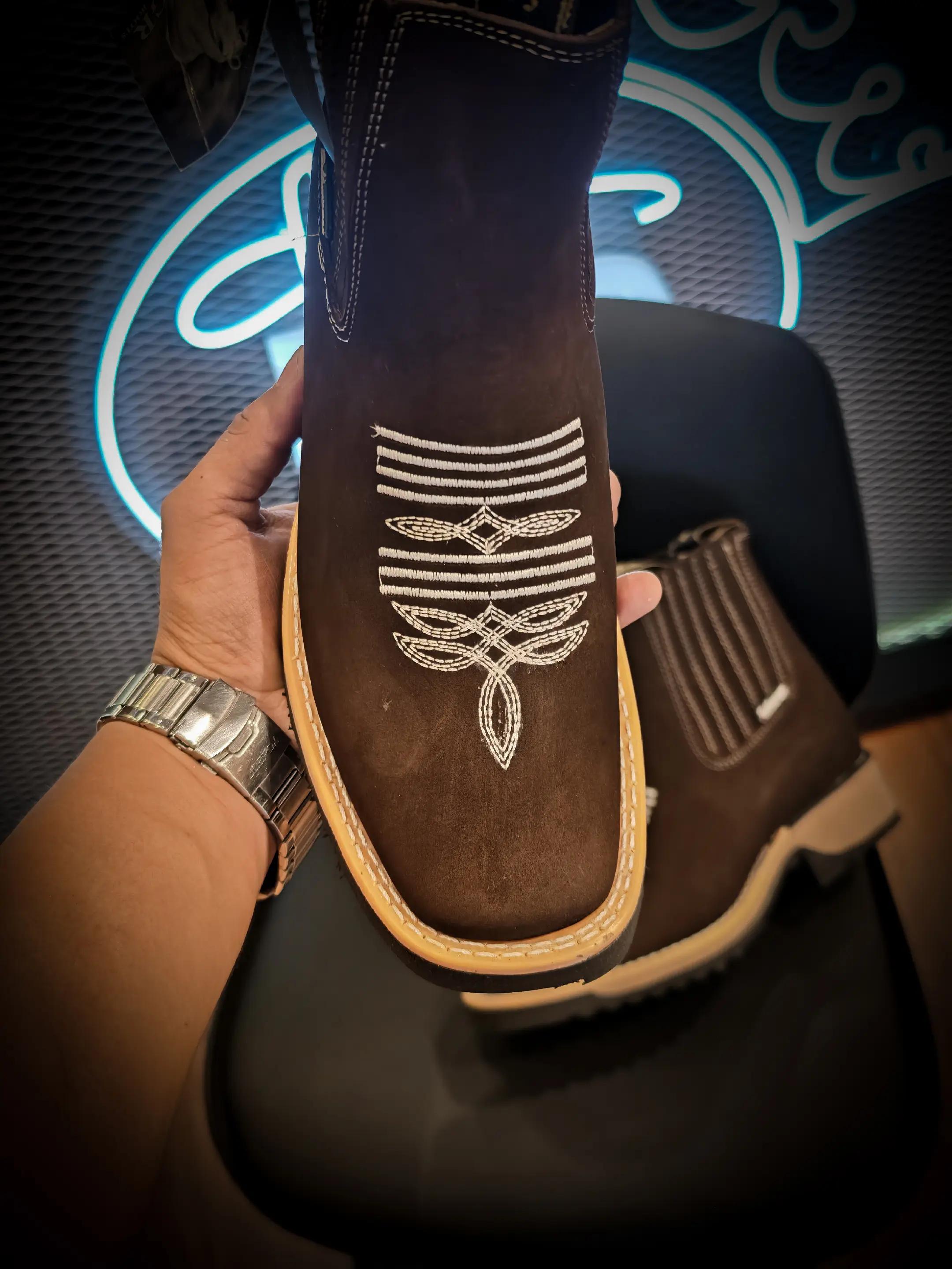 Chocolate Brown Embroidered Ankle Boots
