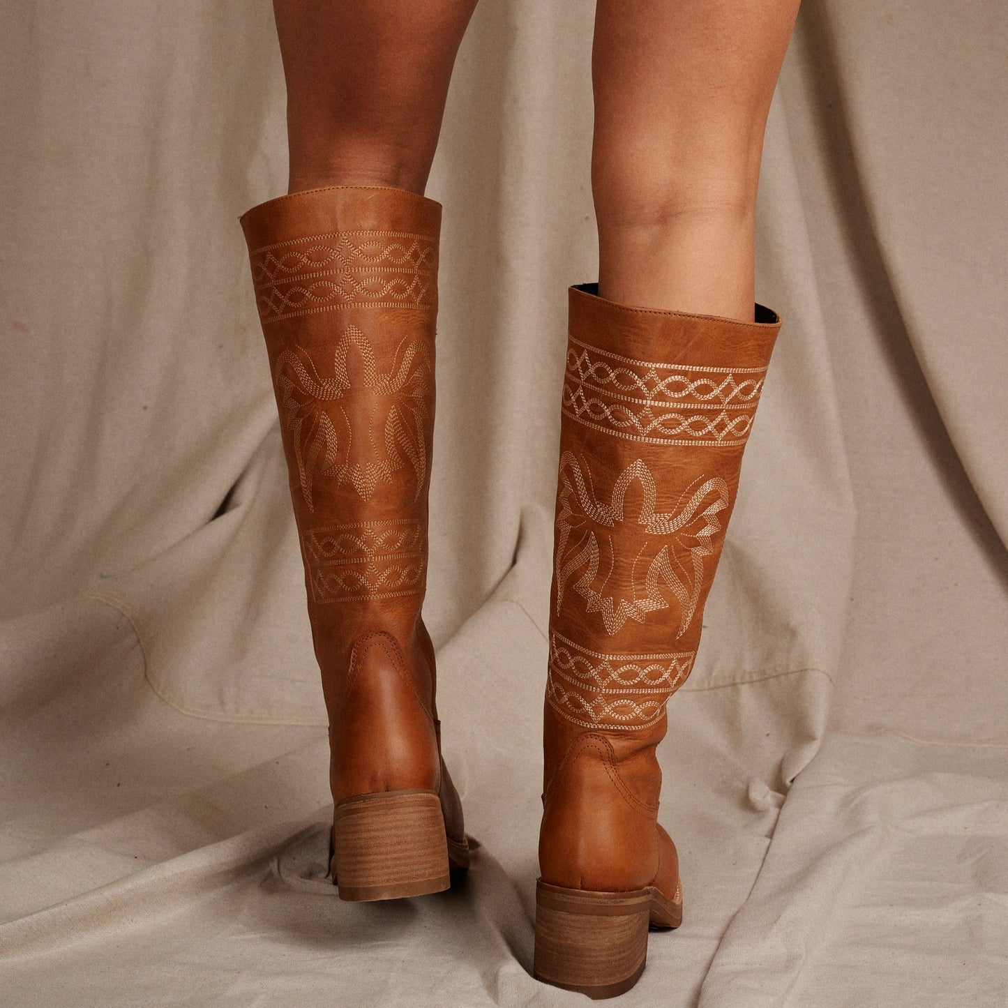 Western Eagle Tall Leather Boots