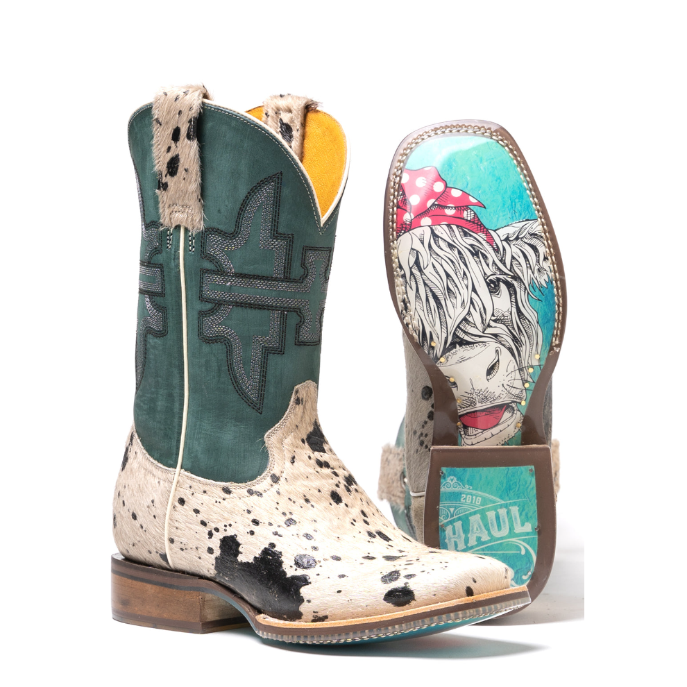 Women's Shaggy Spot Western Style Boots