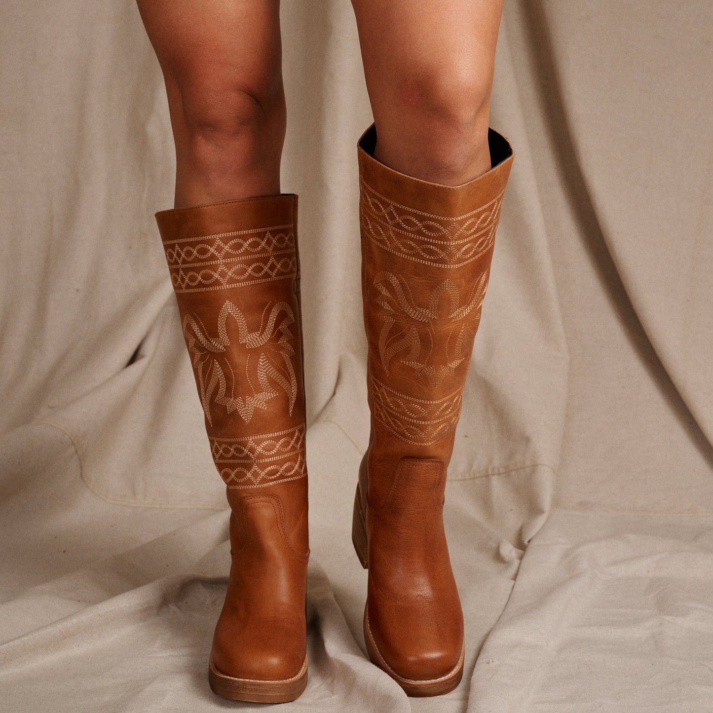 Western Eagle Tall Leather Boots
