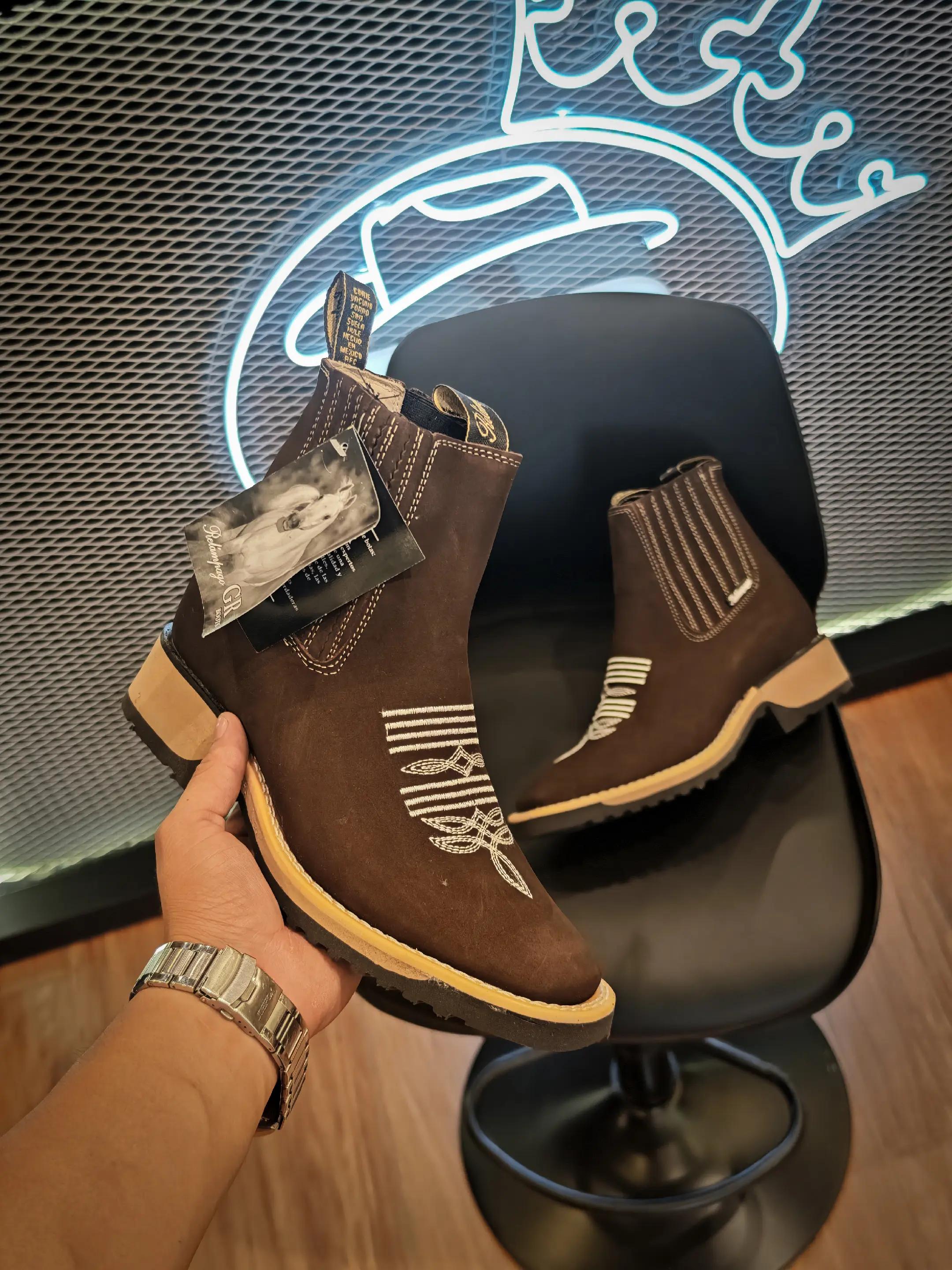 Chocolate Brown Embroidered Ankle Boots
