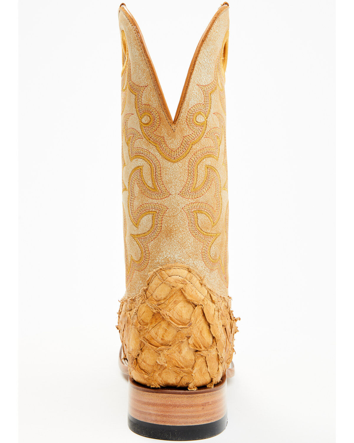 Cody James Yellow Exotic Pirarucu Boots - Square Toe