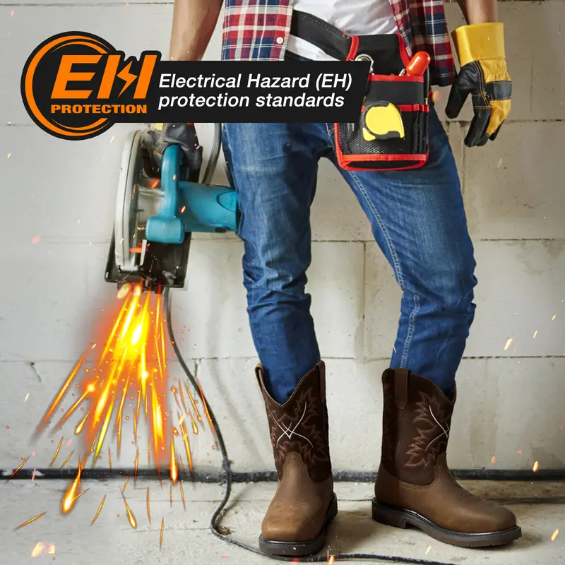 Men's Steel Toe Waterproof Work Boots - Square Toe