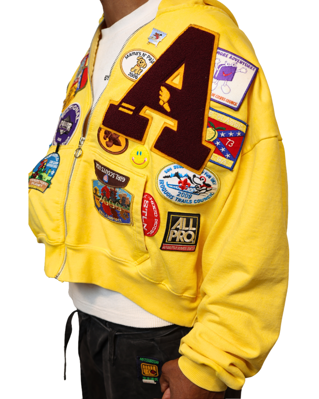 Men's Fashion Patchwork Hoodie Series -Yellow