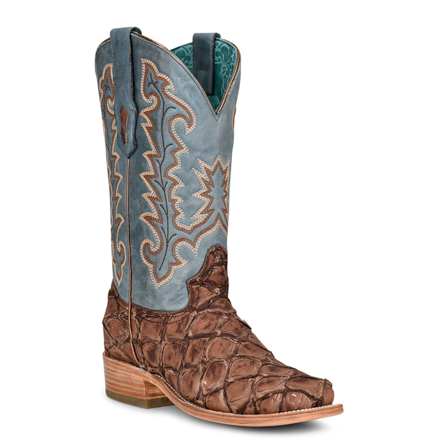 Corral Women's Piracuhu Exotic Embroidered Boots - Square Toe