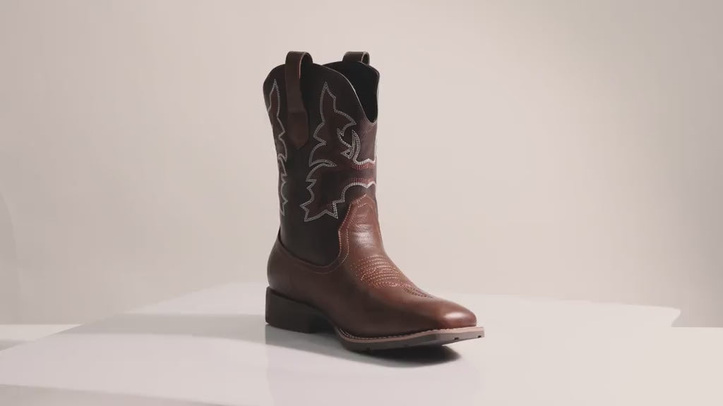Slip Resistant Square Toe Chunky Heel Ankle Boots
